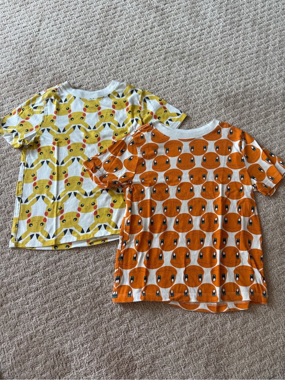 Hanna Andersson Pikachu & Charmander Short Sleeve Tees